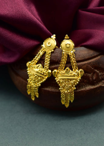Jhumki Golden Fancy Gold Plated Earrings, Size: 25 mm at Rs 750/set in  Mumbai